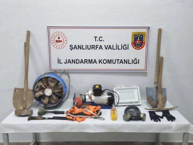Şanlıurfada evinin odasını 25 metre kazdı Jandarma baskın yapınca inanamadı