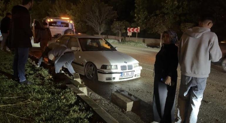 Eskişehirde şans ondan yana oldu: Kontrolden çıkıp refüjü aştı, karşı şeritte durabildi
