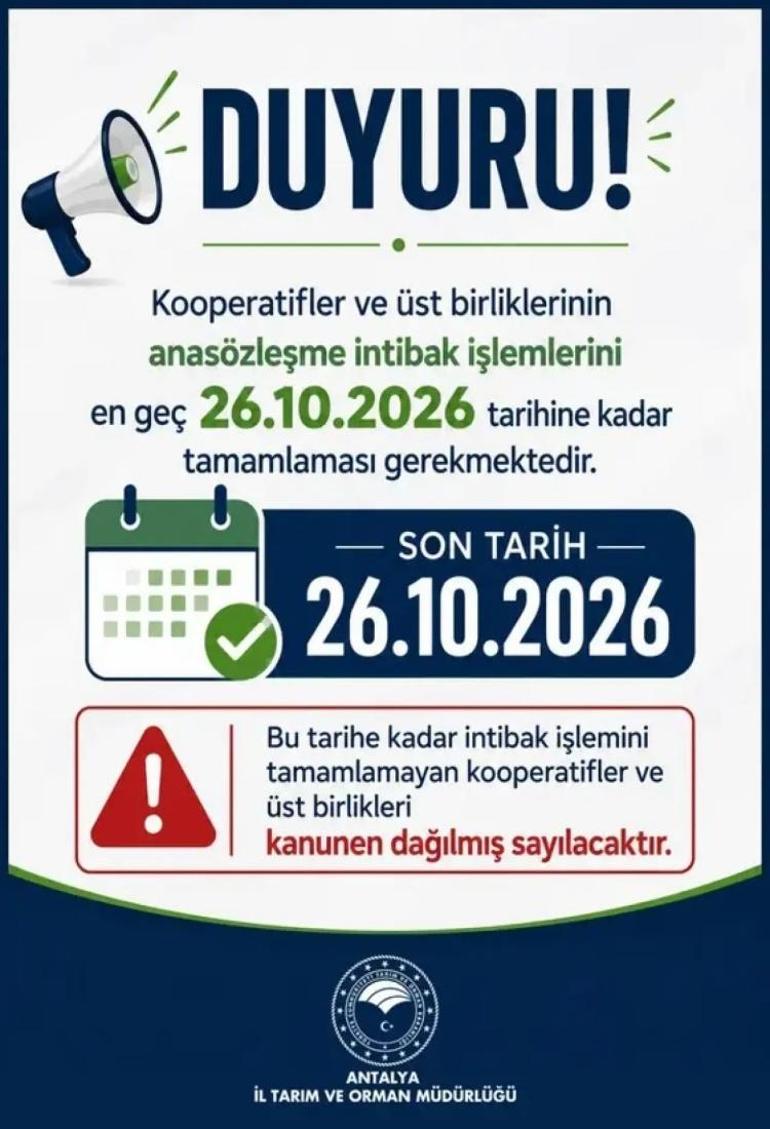 Antalyada süre başladı: İl Tarım ve Orman Müdürlüğünden önemli uyarı