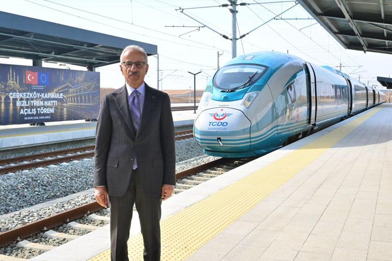 Bakan Uraloğlu müjdeyi verdi: Cumhurbaşkanı Erdoğan, Çerkezköy–Kapıkule Demiryolu Hattı’nı hizmete açacak