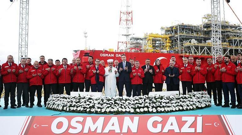 Karadenizin yüzer enerji kalesi Osman Gazi Karadenize uğurlandı Bakan Bayraktar: Yerli gazımız, iki katına çıkarak 8 milyon hanemize girecek