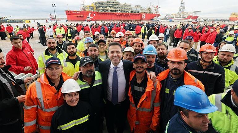 Karadenizin yüzer enerji kalesi Osman Gazi Karadenize uğurlandı Bakan Bayraktar: Yerli gazımız, iki katına çıkarak 8 milyon hanemize girecek