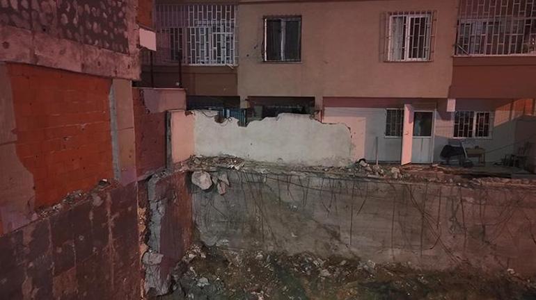 Bahçelievlerde gece yarısı dehşeti İnşaat temeli çöktü, bitişikteki 2 bina tahliye edildi