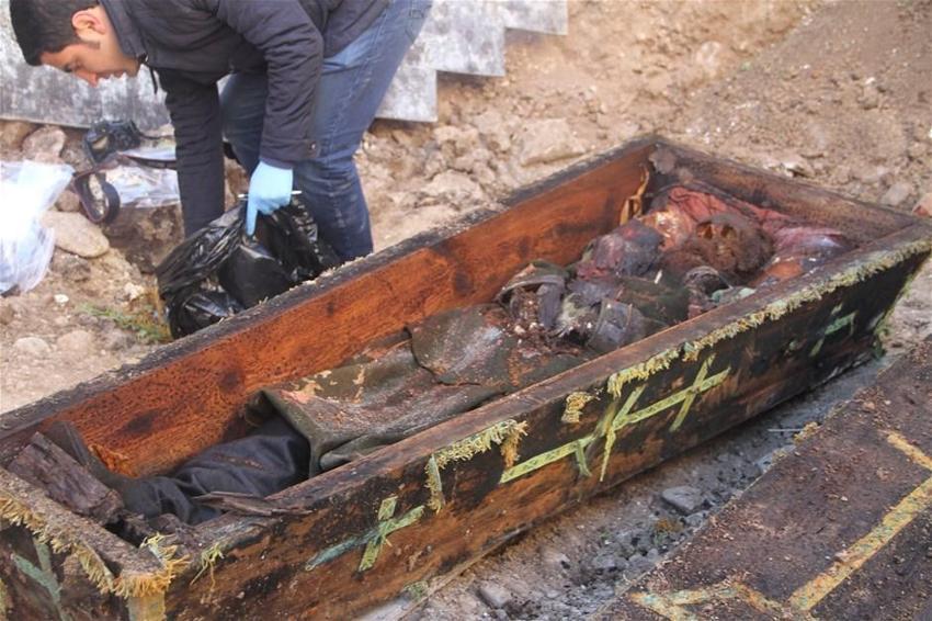 İnşaat kazısında Rus komutana ait mezar çıktı