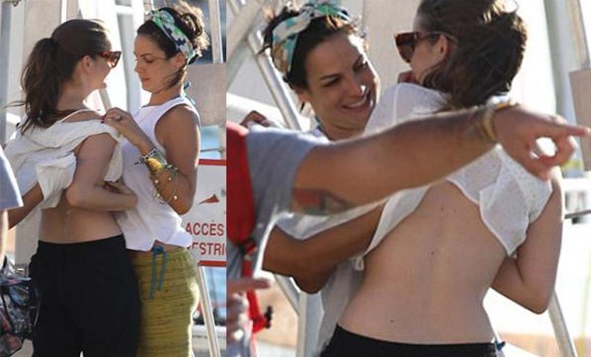 Barbara Palvin herkesin içinde üstünü değiştirdi!