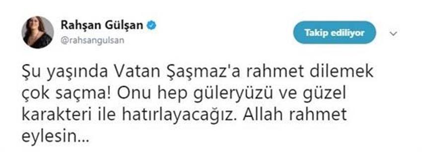 Vatan Şaşmaz'ın ölümüyle ünlüler yasa boğuldu...