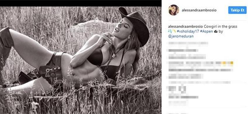 Alessandra Ambrosio'nun göğüsleri geceye damga vurdu!