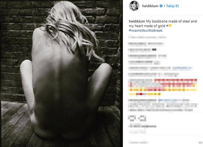 Heidi Klum'dan çıplak paylaşım!