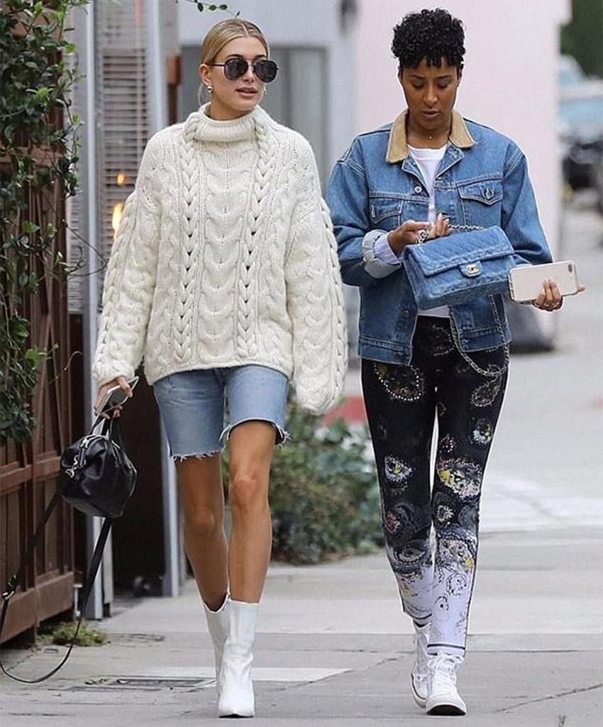 Hailey Baldwin'in sokak tarzı şaşırttı!