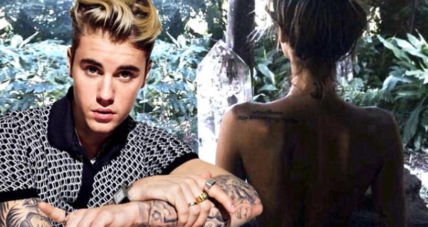 Justin Bieber'ın eski sevgilisi çırılçıplak soyundu!
