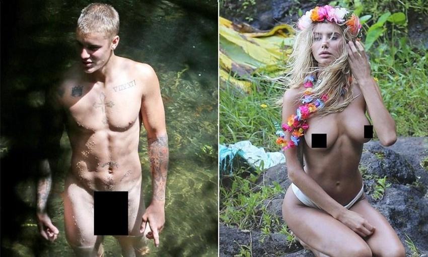 Justin Bieber'ın eski sevgilisi çırılçıplak soyundu!