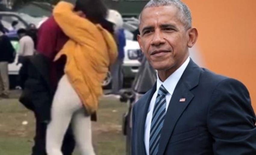 Obama'nın kızı sokak ortasında böyle yakalandı!