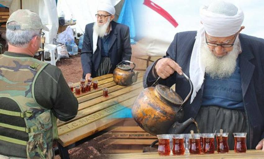 Muhammet Dede'den Mehmetçiğe çay servisi!