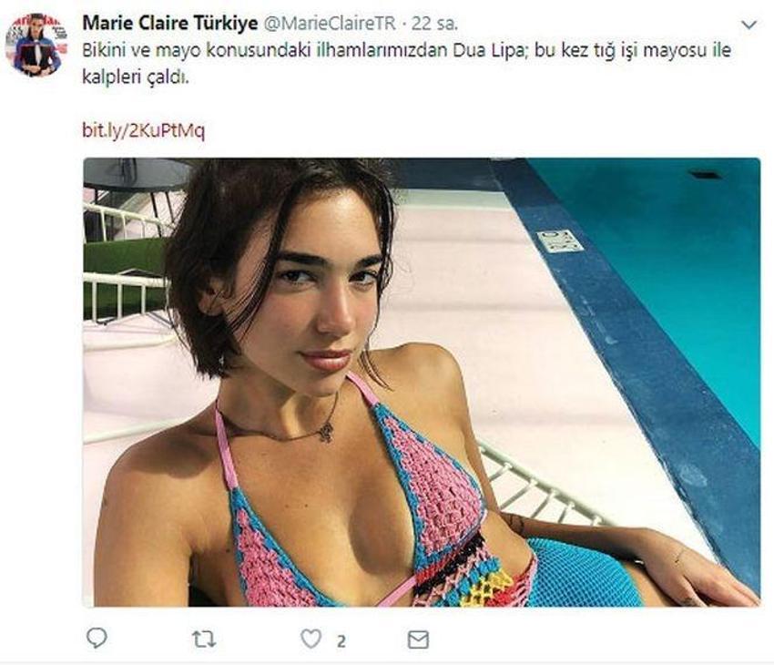Türk hayranları Dua Lipa'yı Birsu Demir'e benzetti