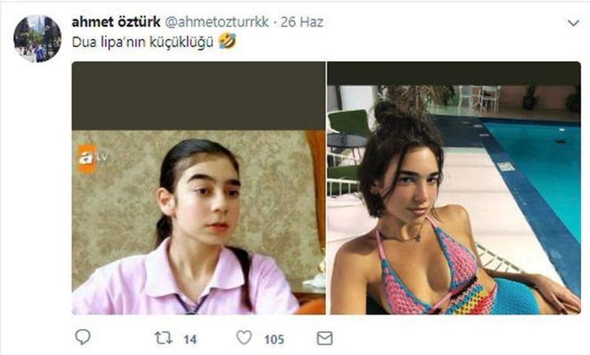 Türk hayranları Dua Lipa'yı Birsu Demir'e benzetti
