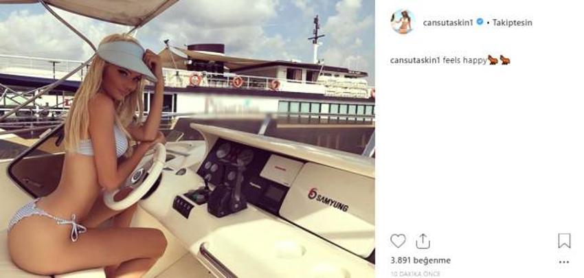 Cansu Taşkın'dan cesur bikinili paylaşım!