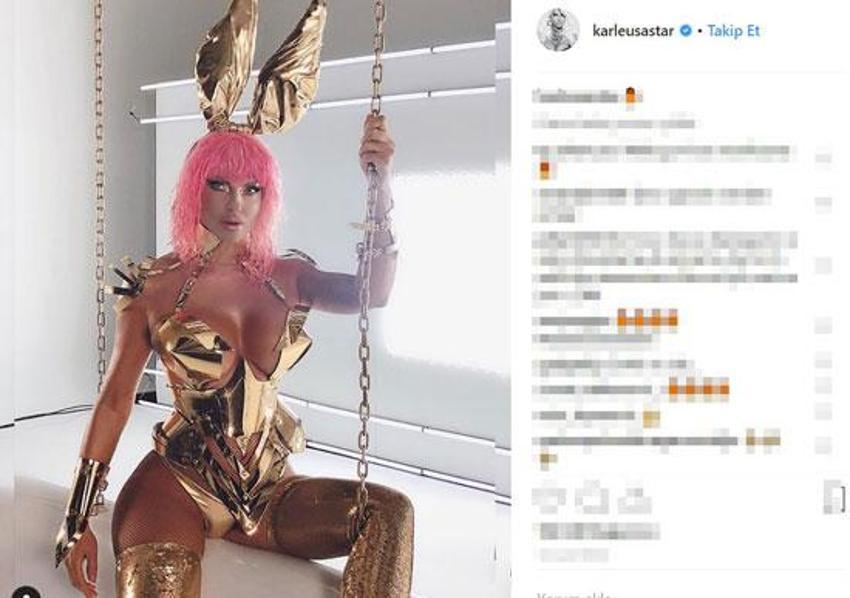 Şimdi de tavşan oldu! Jelena Karleusa...