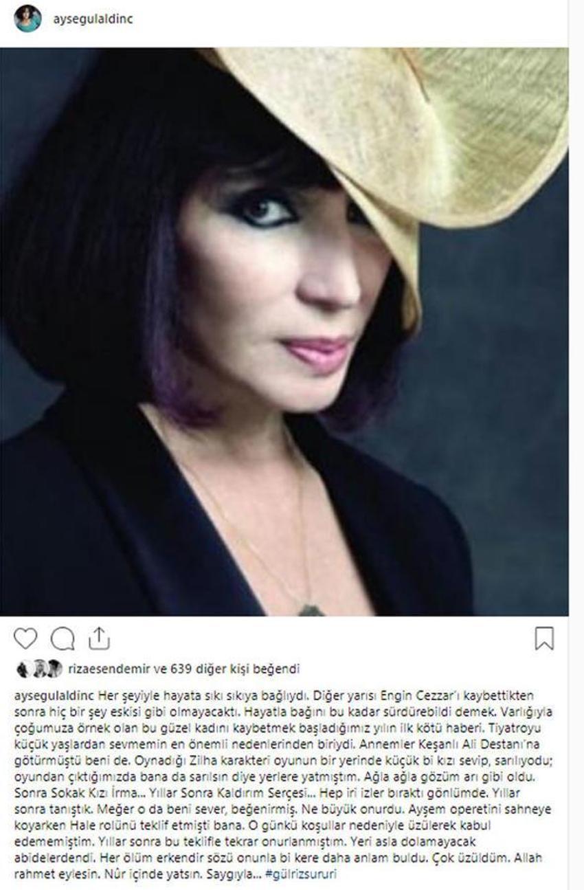 Gülriz Sururi'nin ardından yazdılar! Kavuştunuz birbirinize...
