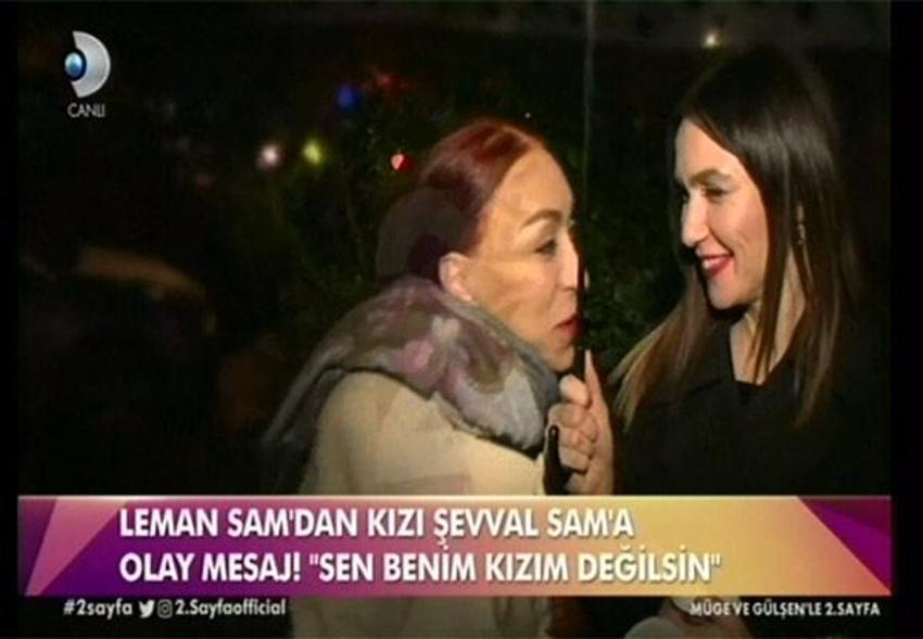 Leman Sam'dan kızı Şevval Sam'a olay mesaj!