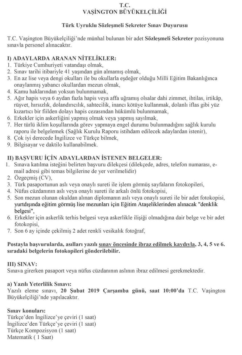 2019’da hangi kurum kaç kişi alacak?