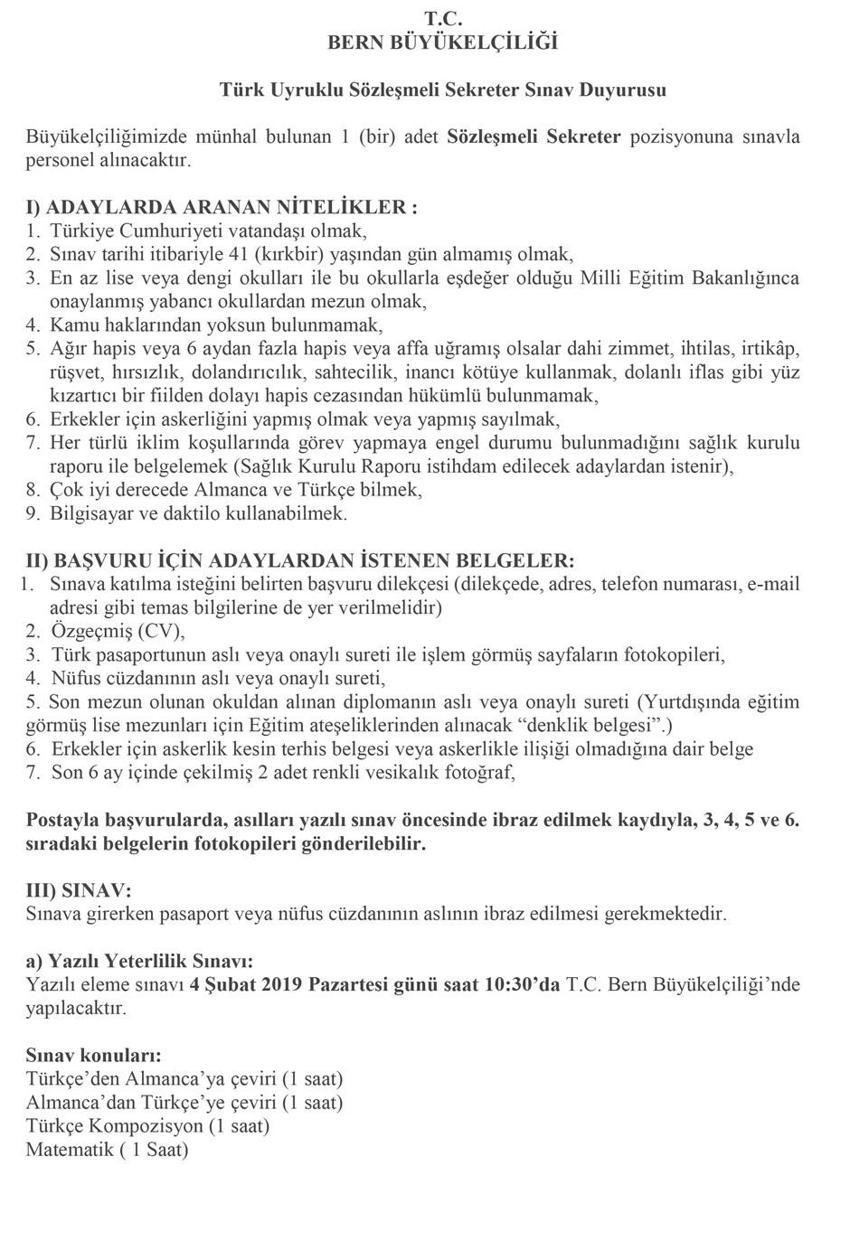 2019’da hangi kurum kaç kişi alacak?