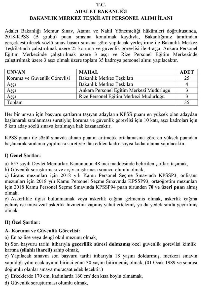 2019’da hangi kurum kaç kişi alacak?