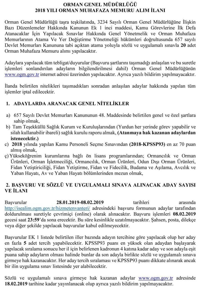 2019’da hangi kurum kaç kişi alacak?