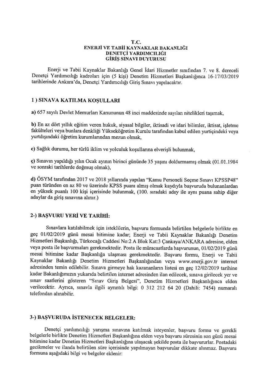 2019’da hangi kurum kaç kişi alacak?