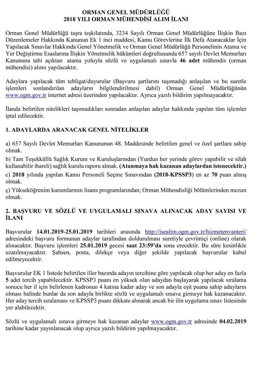2019’da hangi kurum kaç kişi alacak?