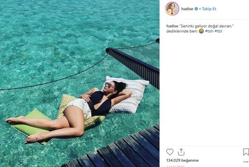 Hadise'den bomba paylaşım: Muratım, kasları ve ben