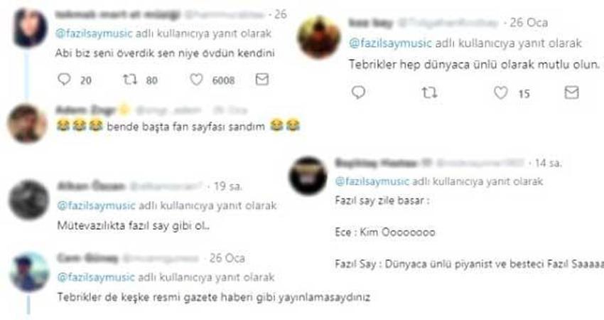 Fazıl Say'ın paylaşımı olay oldu!