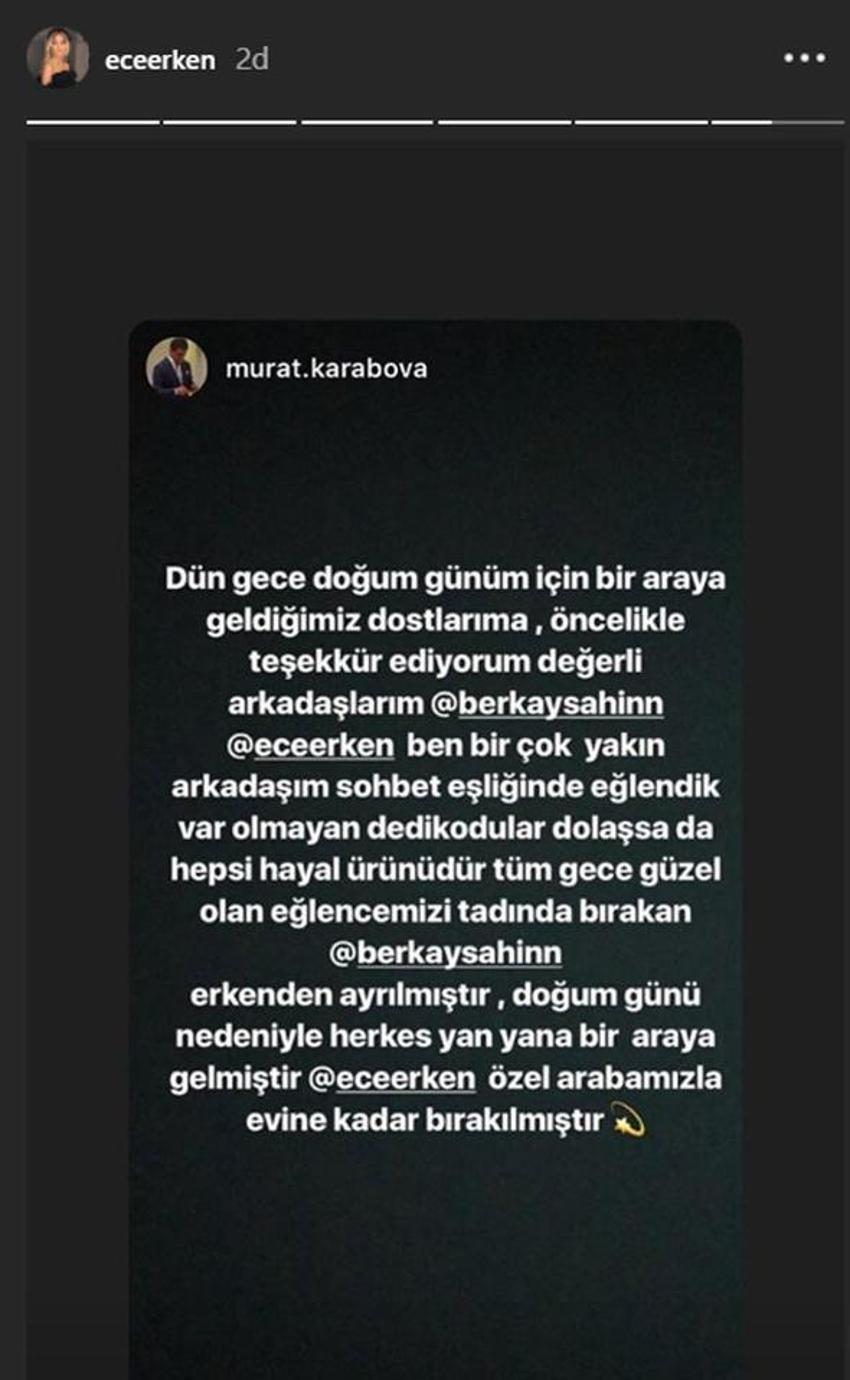 Berkay ile Ece Erken arasında şaşırtan yakınlaşma