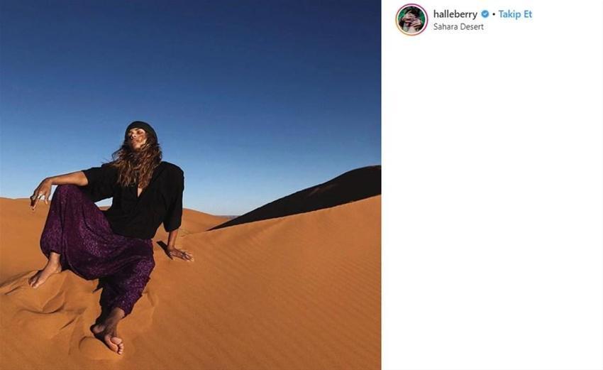 Halle Berry dövmesini göstermek için soyundu