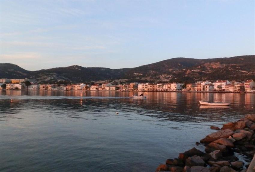 Foça'da günbatımı böyle izlendi
