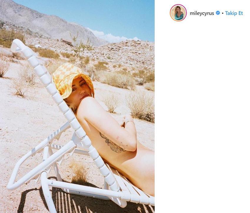 Miley Cyrus çırılçıplak güneşlendi!
