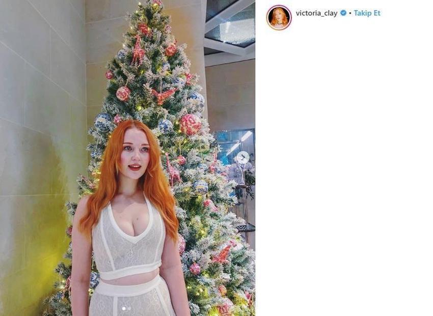 Victoria Clay'in dekoltesi olay oldu