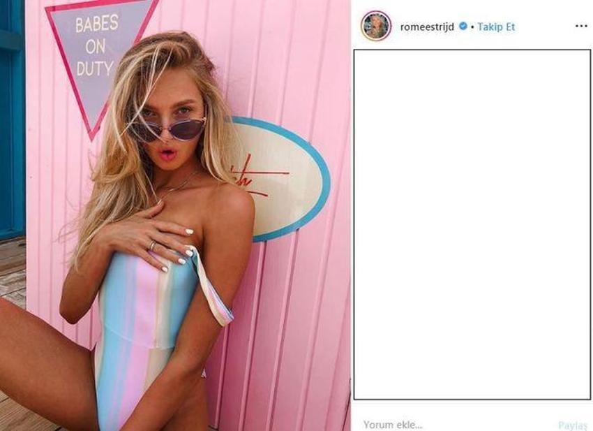 Romee Strijd’den ‘ateşli çömelme’ pozu