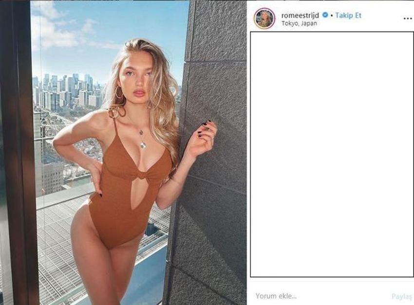 Romee Strijd’den ‘ateşli çömelme’ pozu