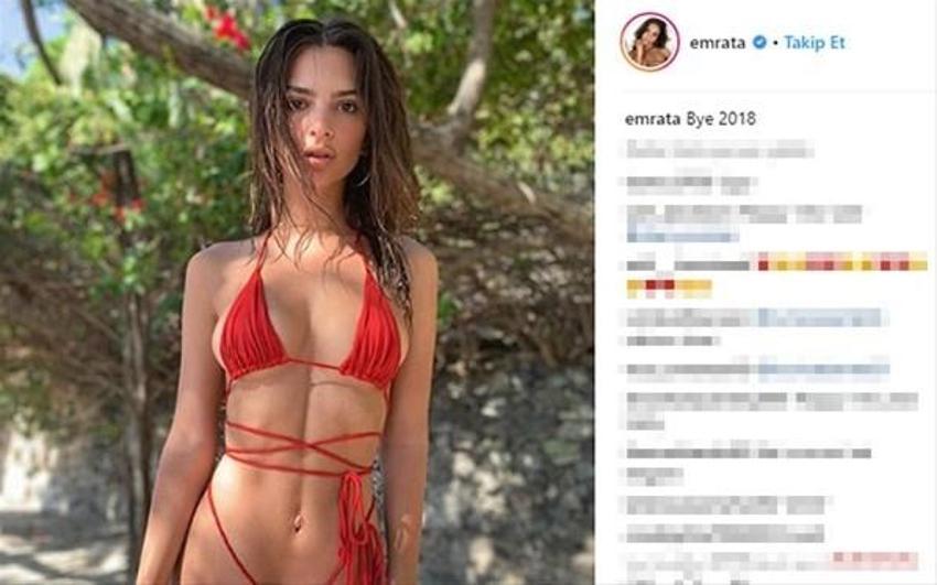 Emily Ratajkowski'den çırılçıplak paylaşım