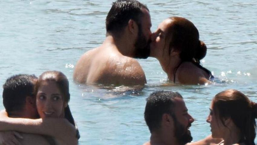 Denizde romantik anlar!