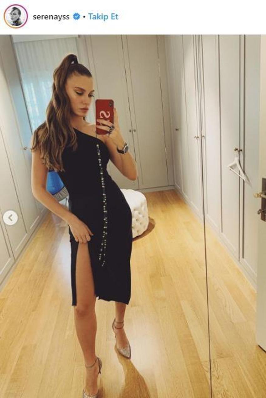 Serenay Sarıkaya'nın yırtmacı olay oldu!