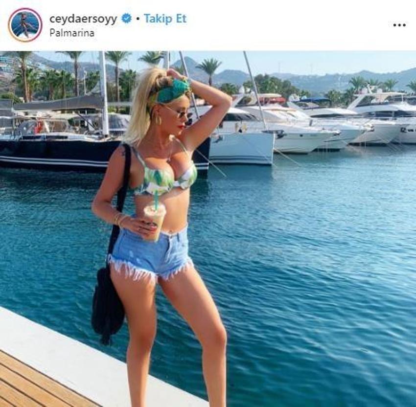 Ciciş Ceyda'dan Instagram'ı sallayan poz!