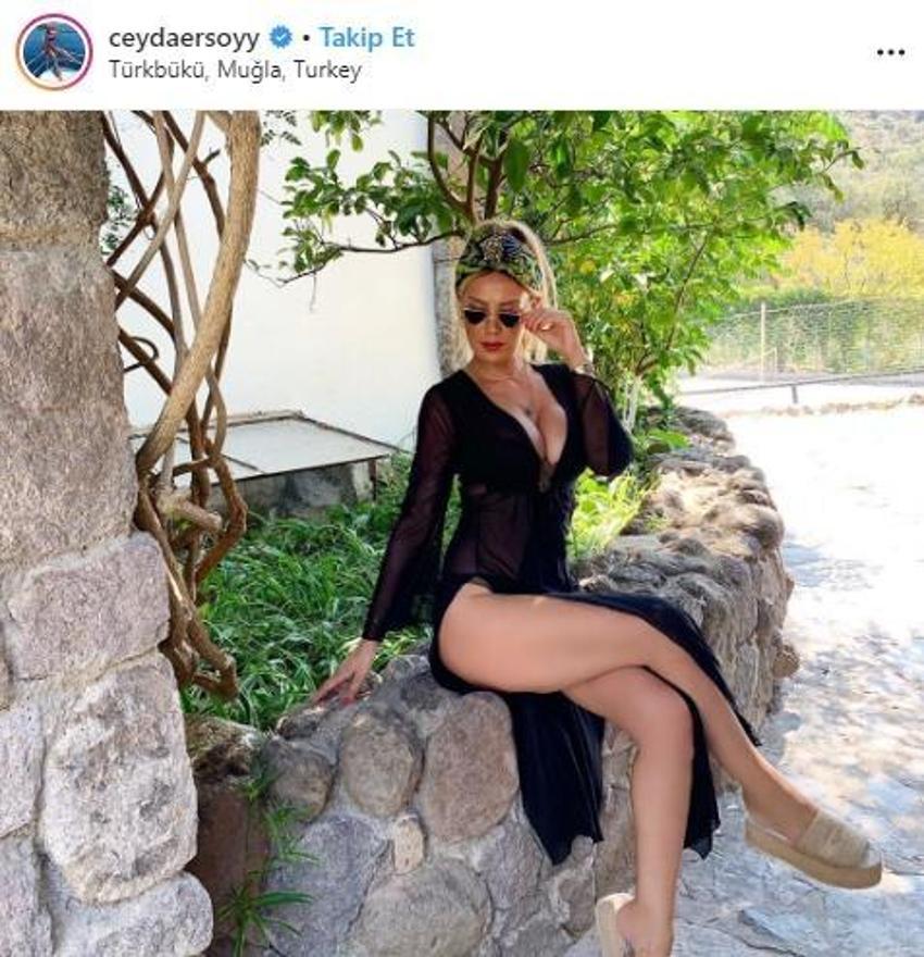 Ciciş Ceyda'dan Instagram'ı sallayan poz!