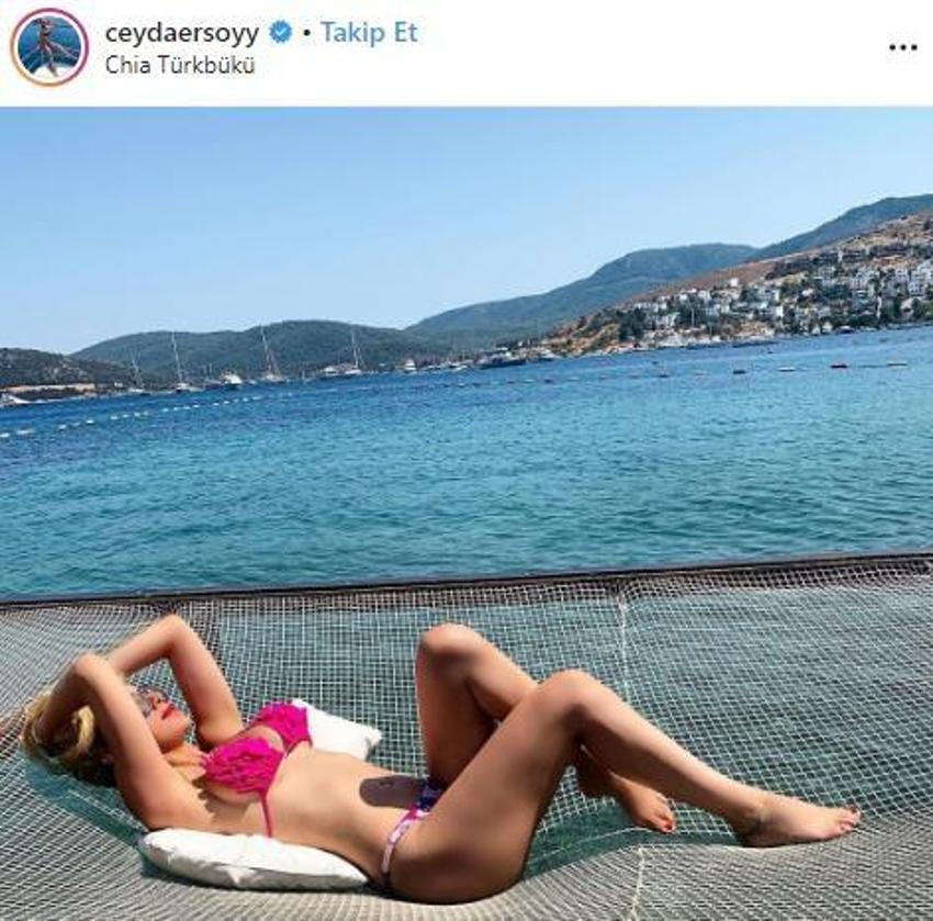 Ciciş Ceyda'dan Instagram'ı sallayan poz!