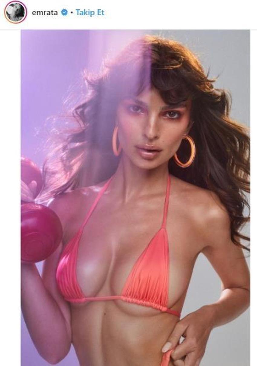 Ünlü model Emily Ratajkowski'den iç çamaşırlı paylaşım!