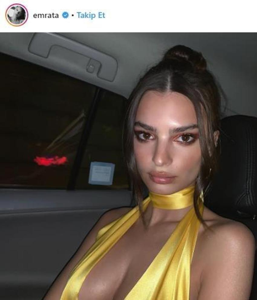 Ünlü model Emily Ratajkowski'den iç çamaşırlı paylaşım!