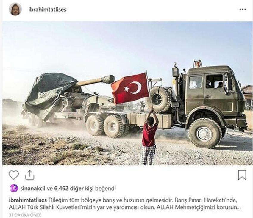 Ünlü isimlerden Barış Pınarı Harekatı'na destek