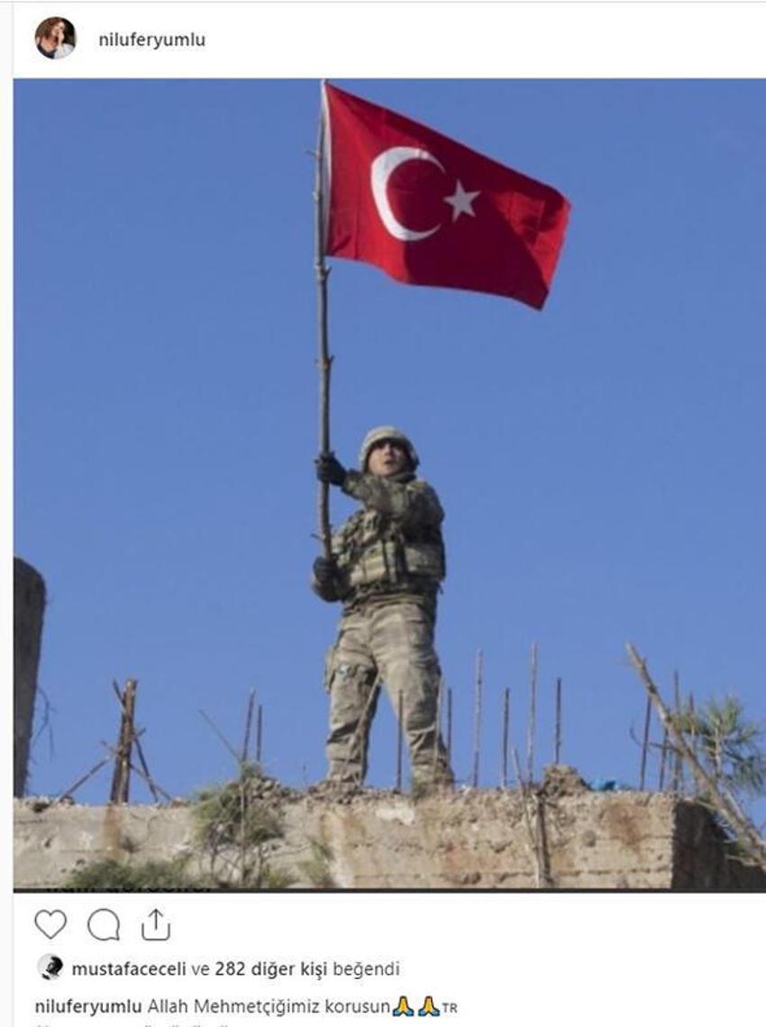Ünlü isimlerden Barış Pınarı Harekatı'na destek