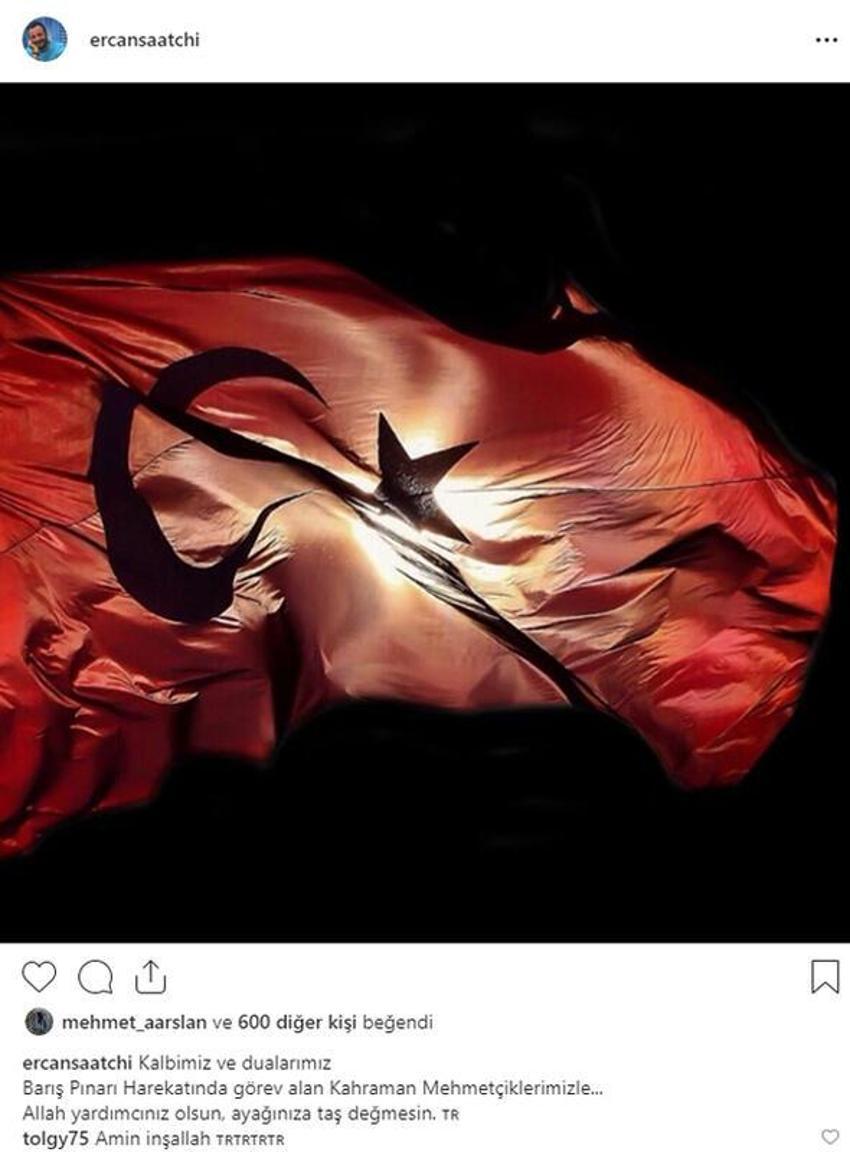 Ünlü isimlerden Barış Pınarı Harekatı'na destek