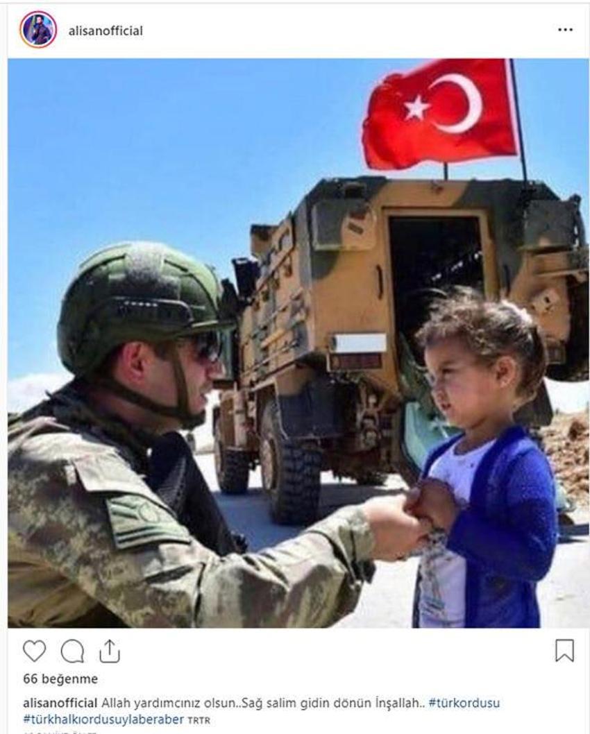 Ünlü isimlerden Barış Pınarı Harekatı'na destek